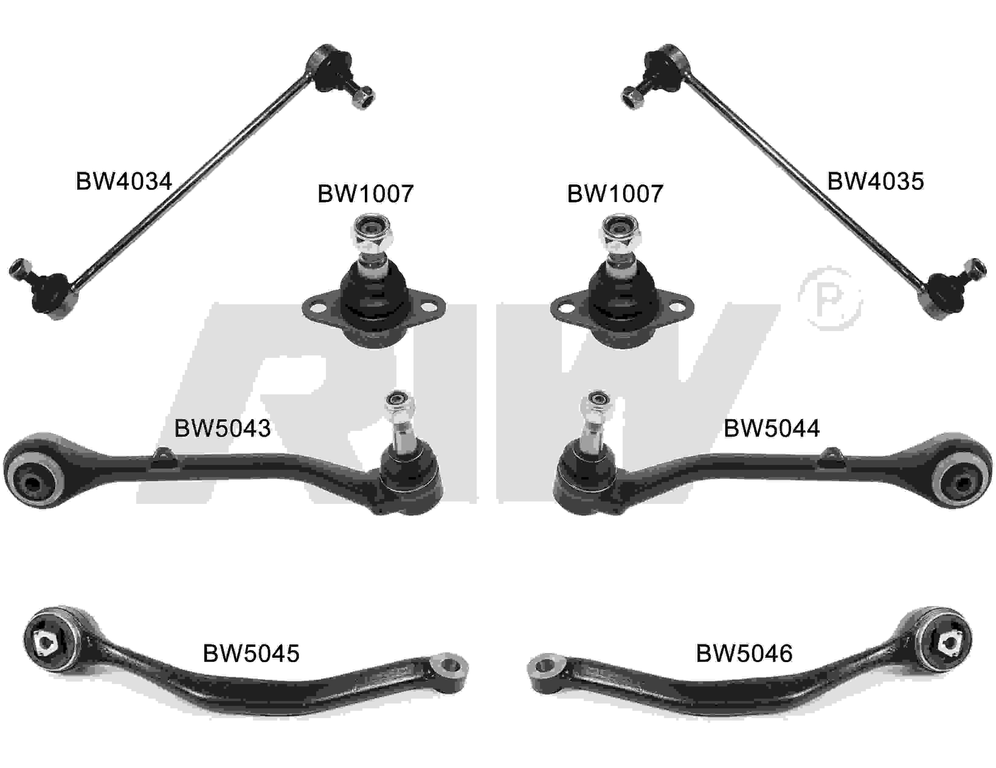 BMW X3 (E83) 2004 - 2010 Kit De Suspensión y Direccion