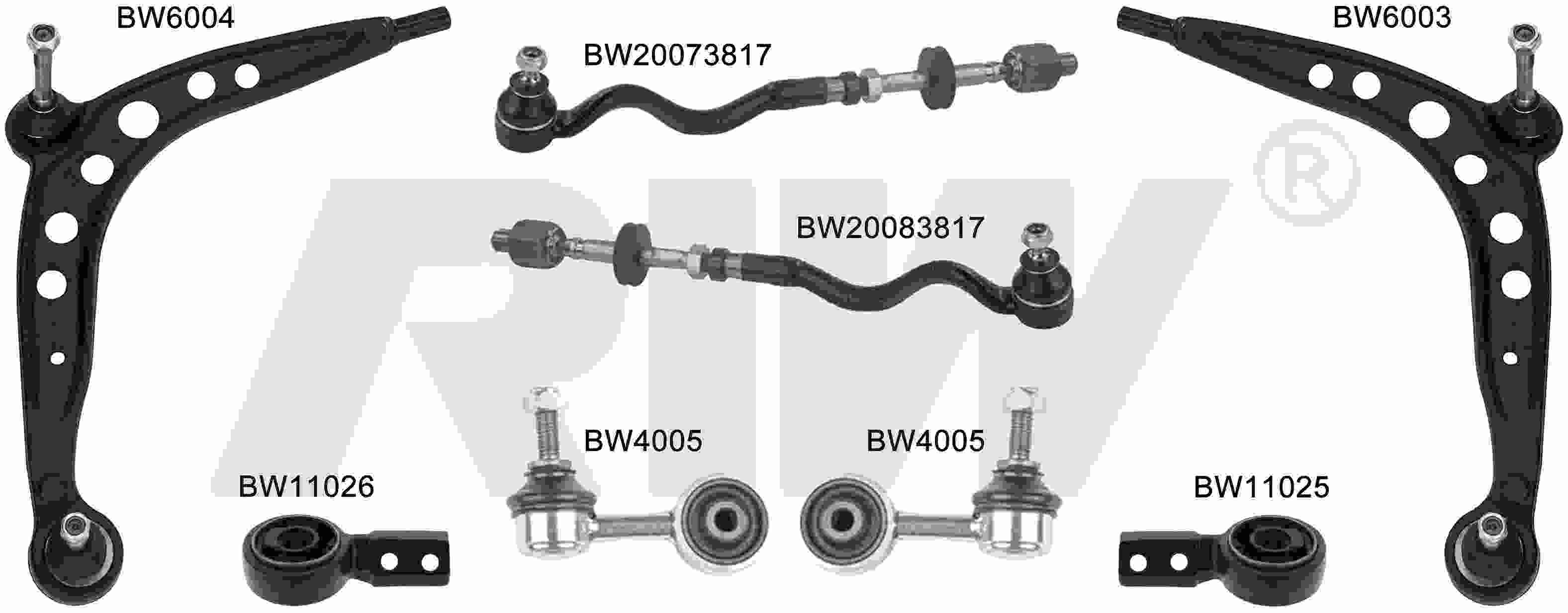 BMW 3 SERIES (E36, Z3) 1990 - 1998 Kit De Suspensión y Direccion