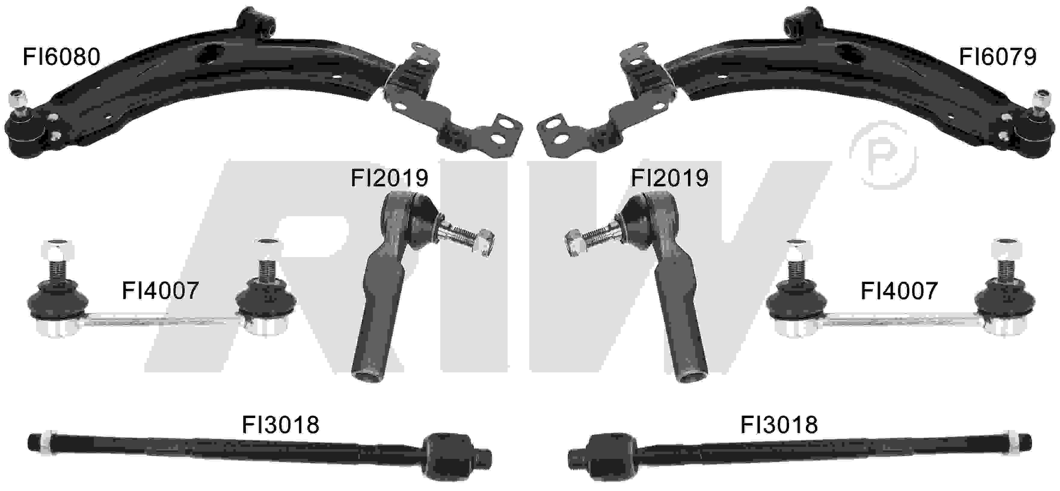 FIAT DOBLO (119) 2000 - 2010 Kit De Suspensión y Direccion