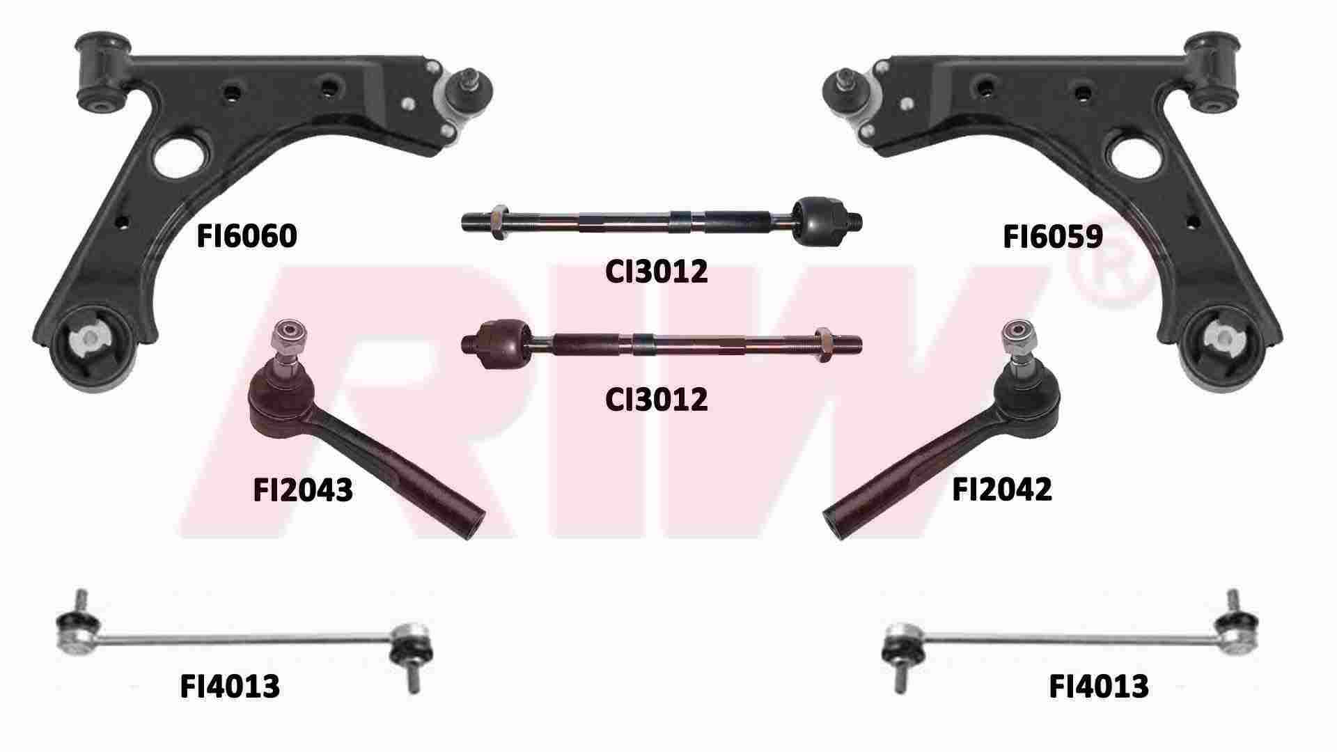 CITROEN NEMO 2008 - 2014 Kit De Suspensión y Direccion