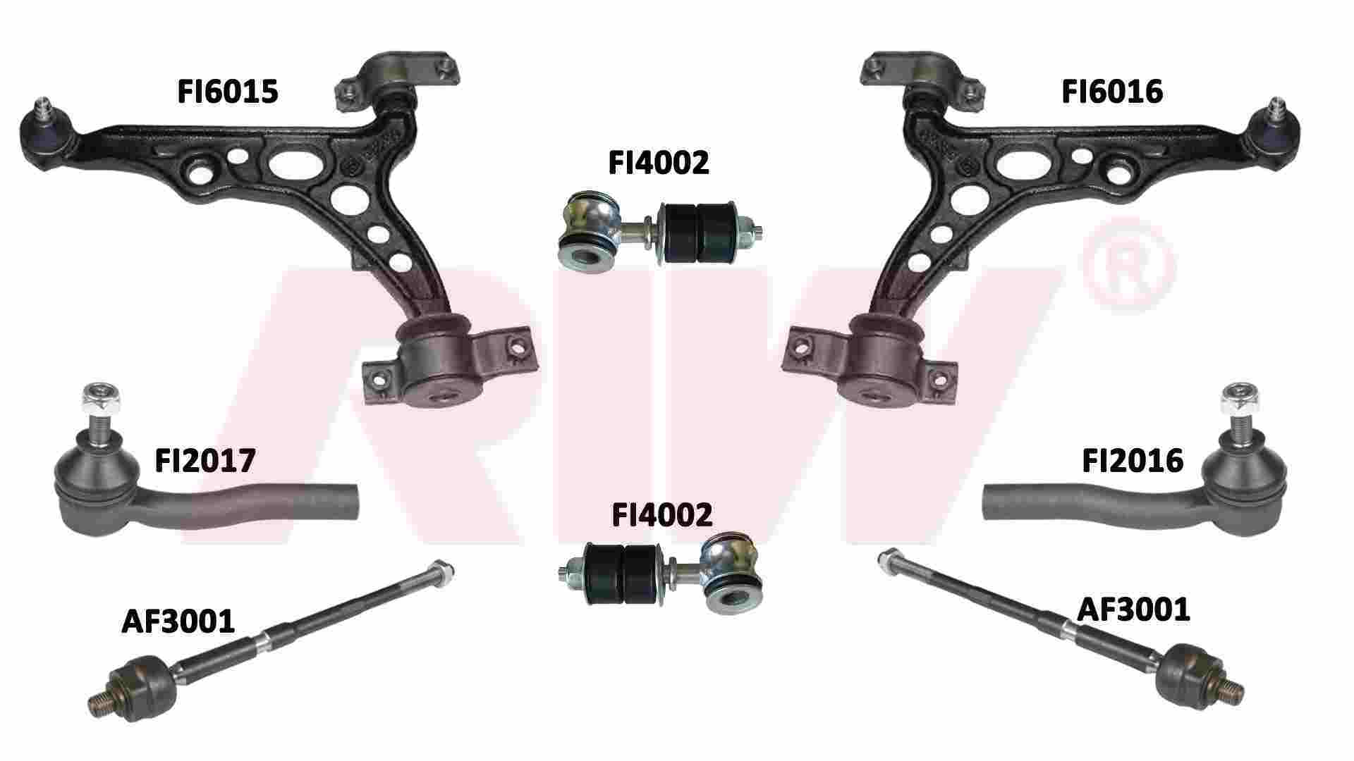 FIAT BRAVO & BRAVA (182) 1995 - 2002 Kit De Suspensión y Direccion