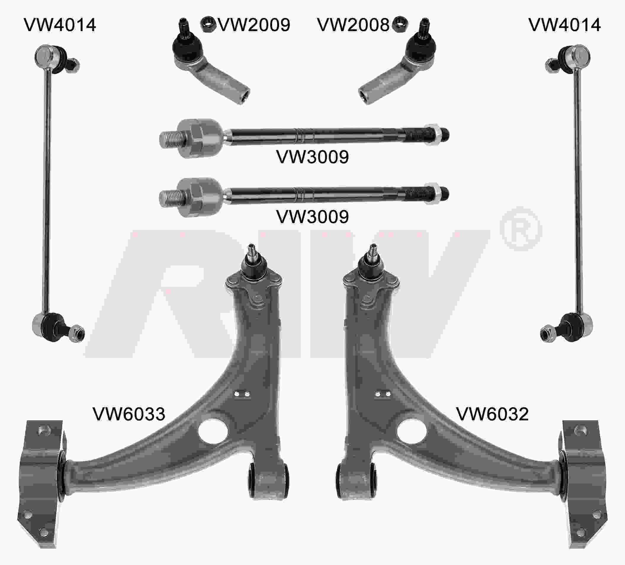 VOLKSWAGEN TIGUAN (5N) 2007 - 2016 Repair Kit